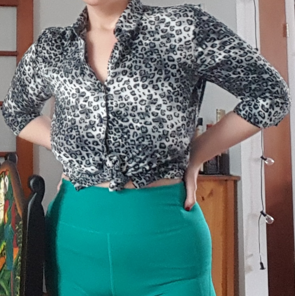 Leopard Print Petite Top
